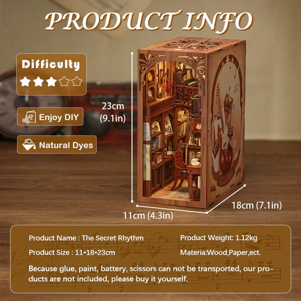 Book nook The Secret Rhythm, 23 cm