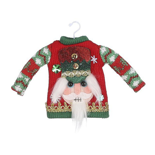 Kersttrui kersthanger met kerstman, 20,5 cm