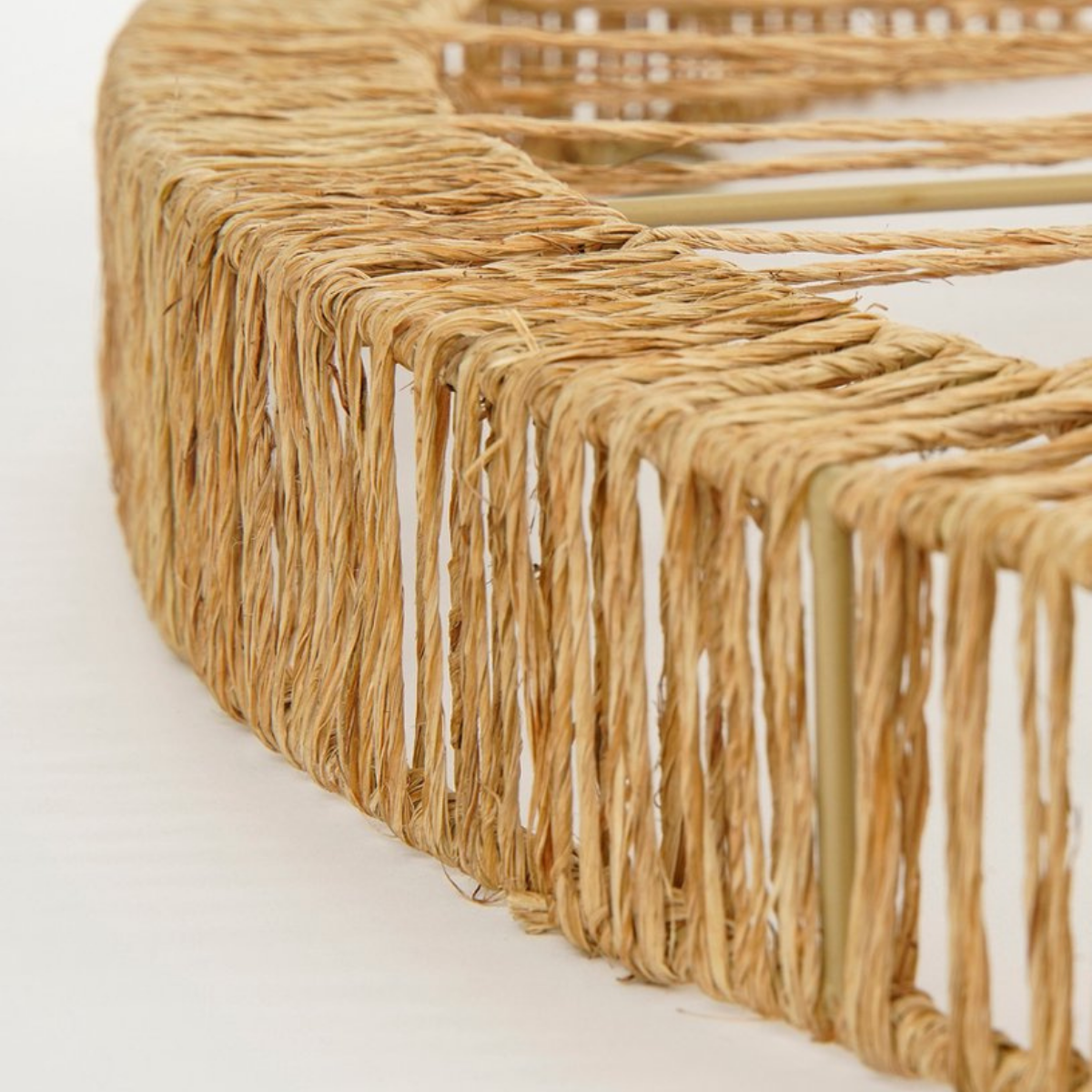Ludy wandspiegel, jute, lichtbruin, Ø 60 cm