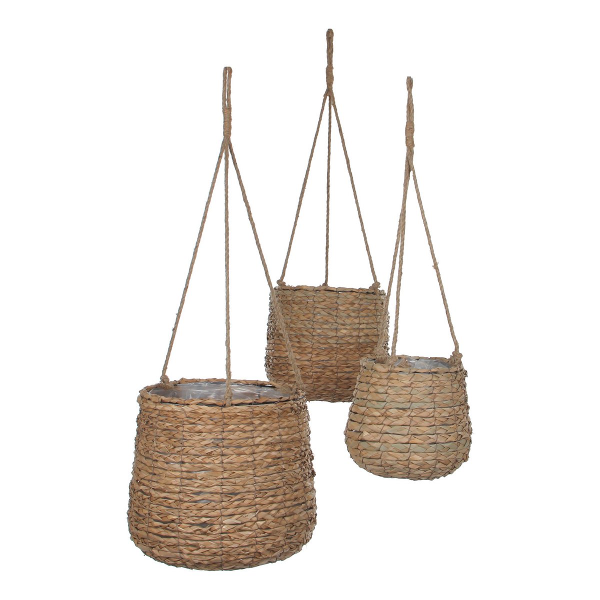 Avalon hangende bloempotten lichtbruin, set van 3
