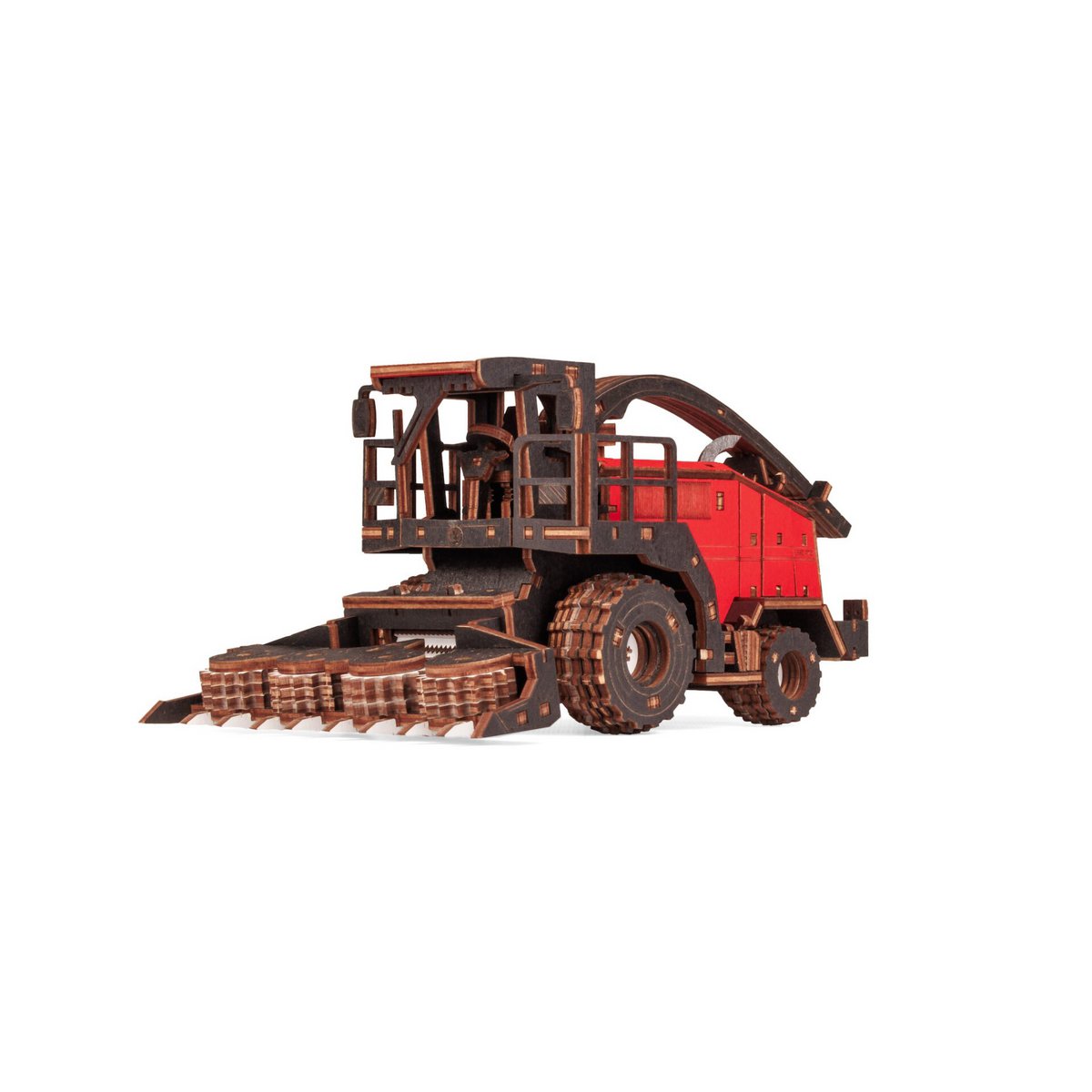 DIY houten mechanische puzzel hakselaar FS80, 27 x 15 x 12 cm