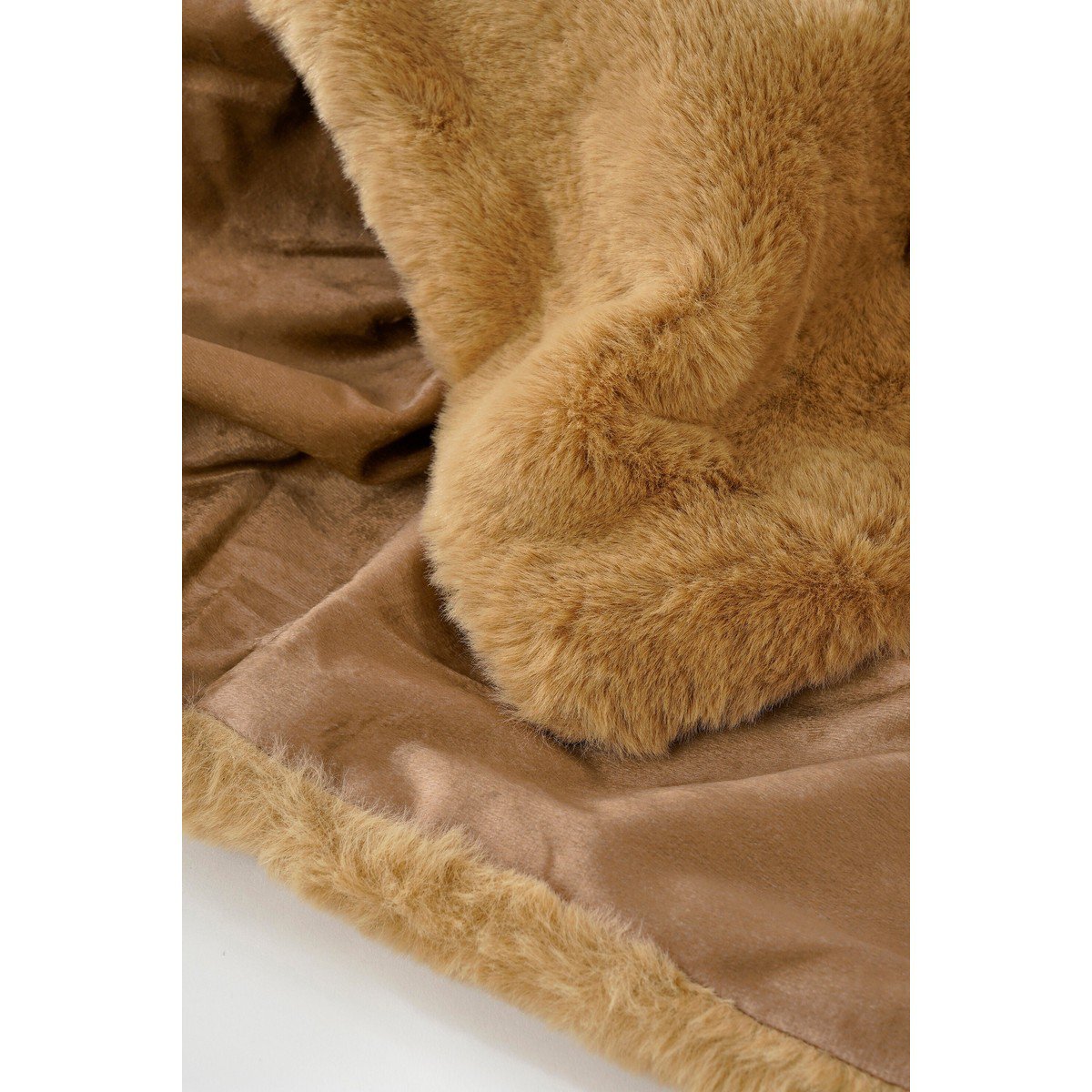 Fleece plaid, lichtbruin, extra zacht, 150 × 200 x 2 cm