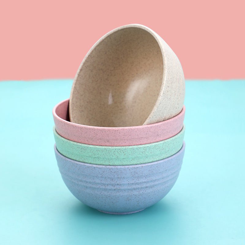 Bioplastic kommen van tarwevezels, set van 4
