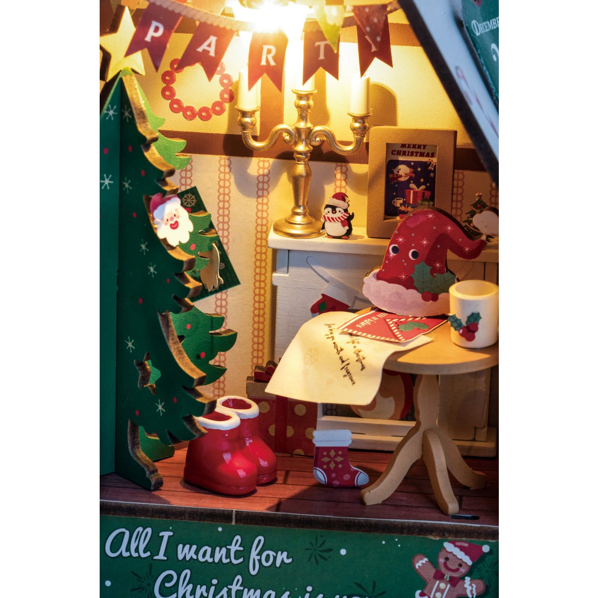 DIY huisje twinkling Christmas house, 18,2 cm
