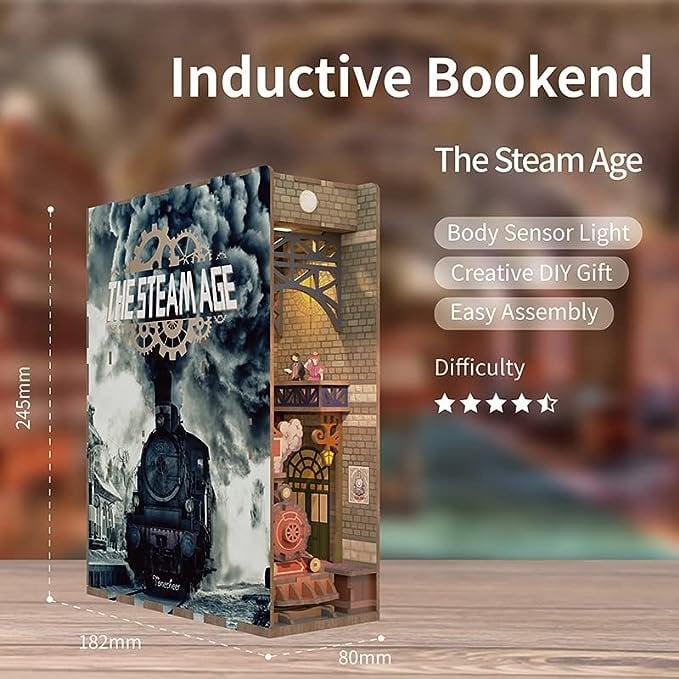 DIY book nook the steam age bookend, 24,5 cm