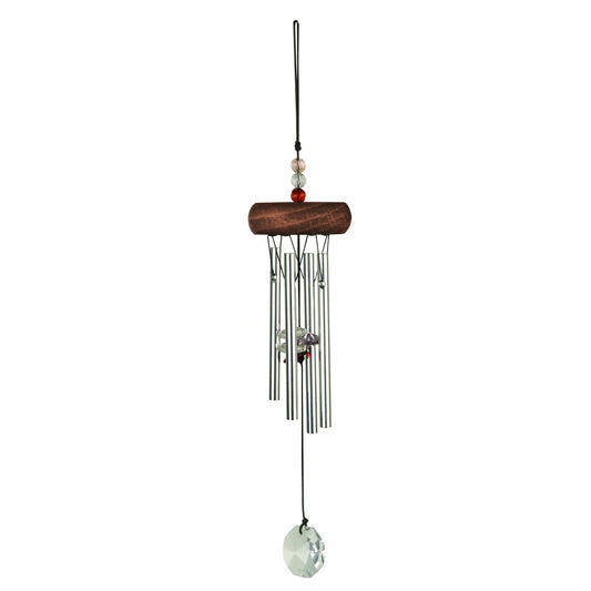 Windgong Gem Tunes Nature’s Melody met kristal, rood, 27 cm