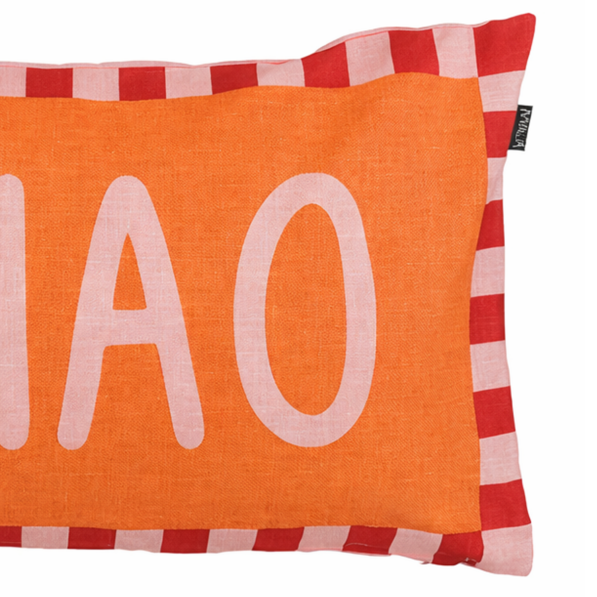Sierkussen met tekst ciao oranje, 55 x 35 cm