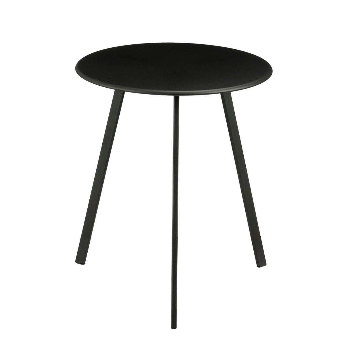 Seattle ronde metalen bijzettafel zwart, 38 × 38 × 45 cm