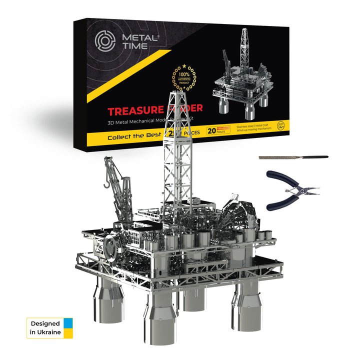 3D metalen bouwpakket Treasure Finder 23 cm – 250 onderdelen
