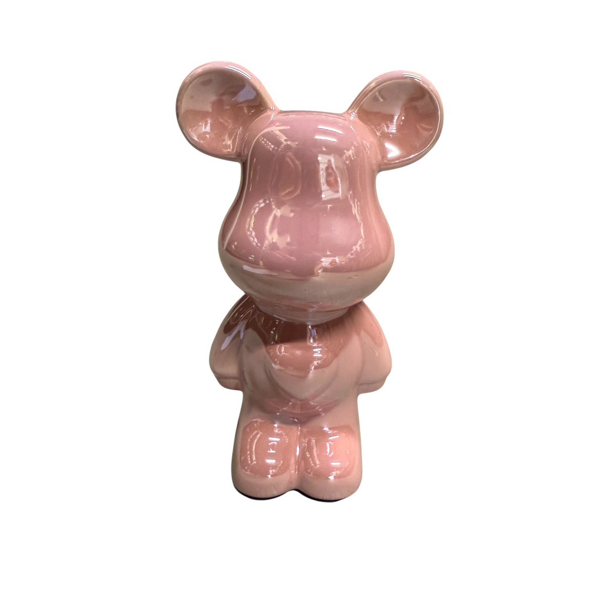 Beer van keramiek, roze, 18 cm