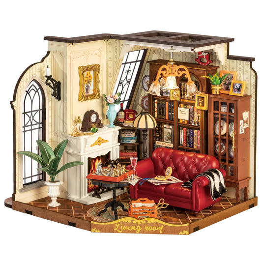 DIY miniatuurhuis Catherine's Living Room, 21 x 18,5 x 17,5 cm