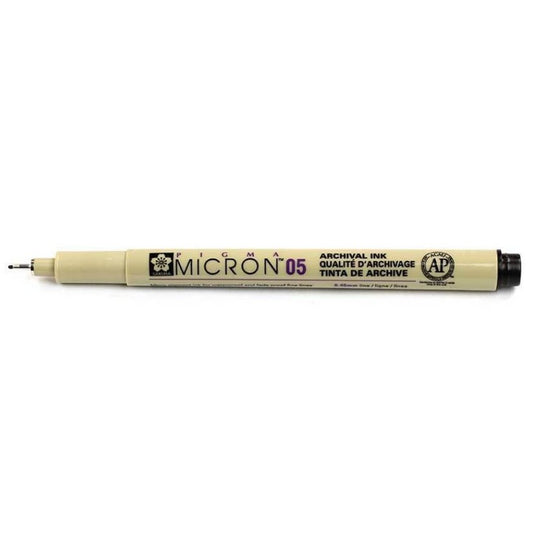 Fineliner Pigma Micron 05 zwart 0,45 mm, set van 12