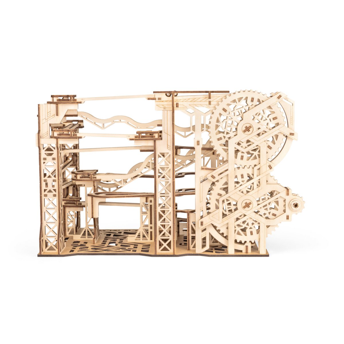 Marble Run mechanische houten knikkerbaan, 43,6 × 26,4 × 24,7 cm