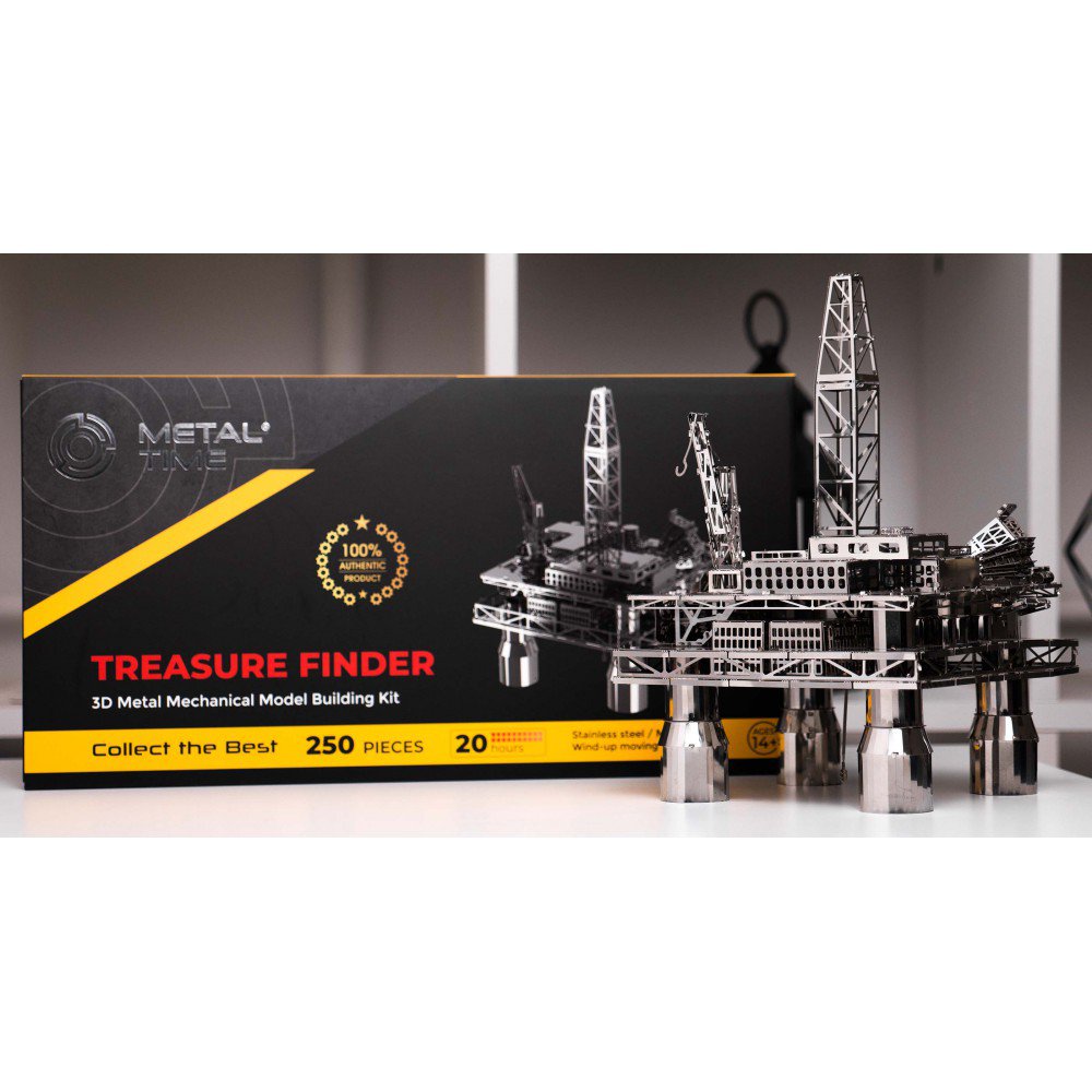 3D metalen bouwpakket Treasure Finder 23 cm – 250 onderdelen