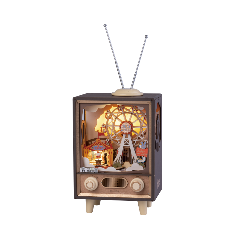 DIY Houten muziekdoos 3D puzzel Sunset Carnival, 41 cm