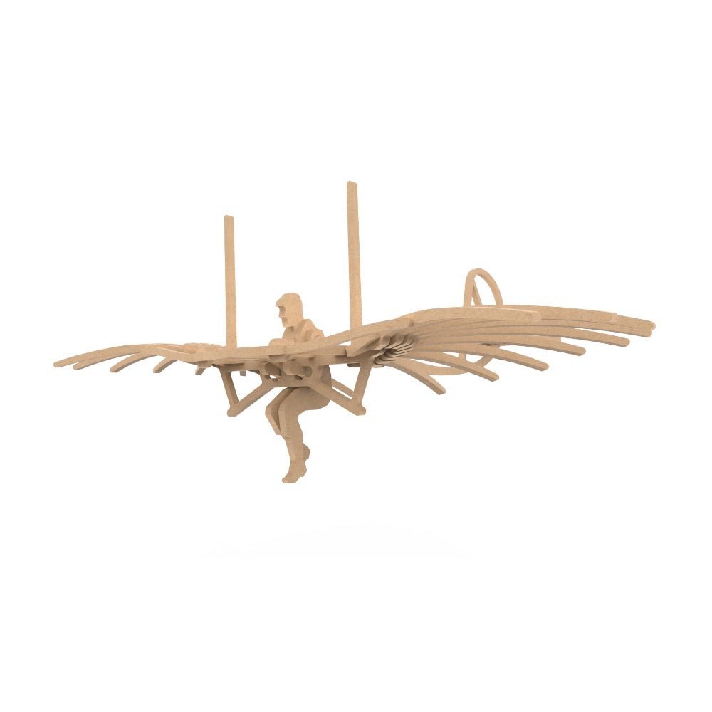 3D houten bouwpakket Lilienthal’s glider 22 × 18 × 15 cm – 36 stukjes