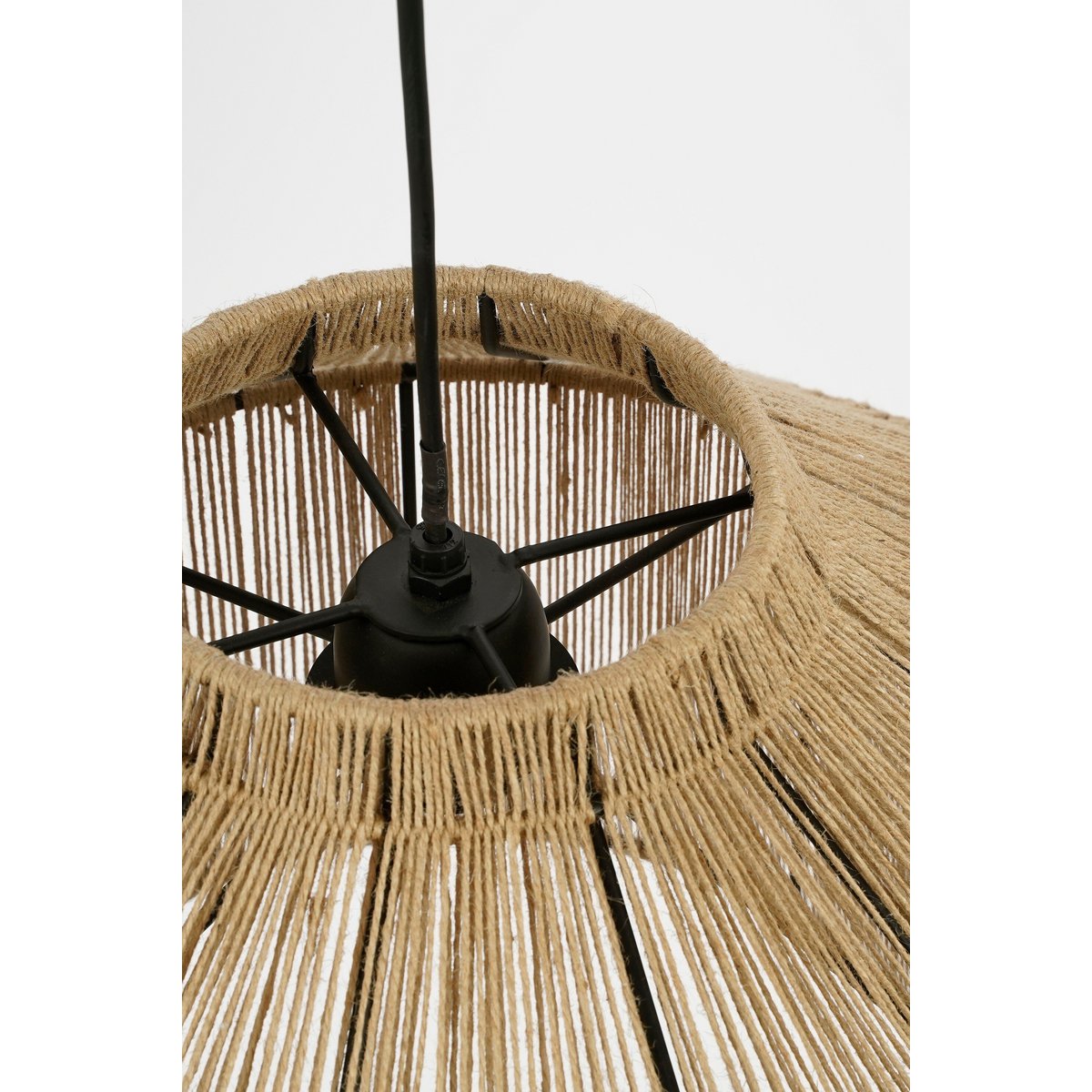 Elsa hanglamp jute zwart Ø50 cm
