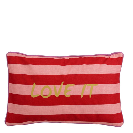 Sierkussen met tekst love it, 55 x 35 cm
