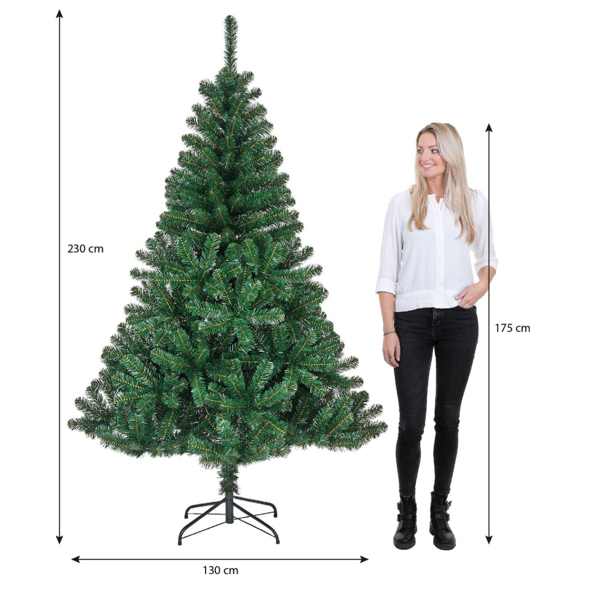 Bedford kunstkerstboom, 230 cm, Ø 130 cm