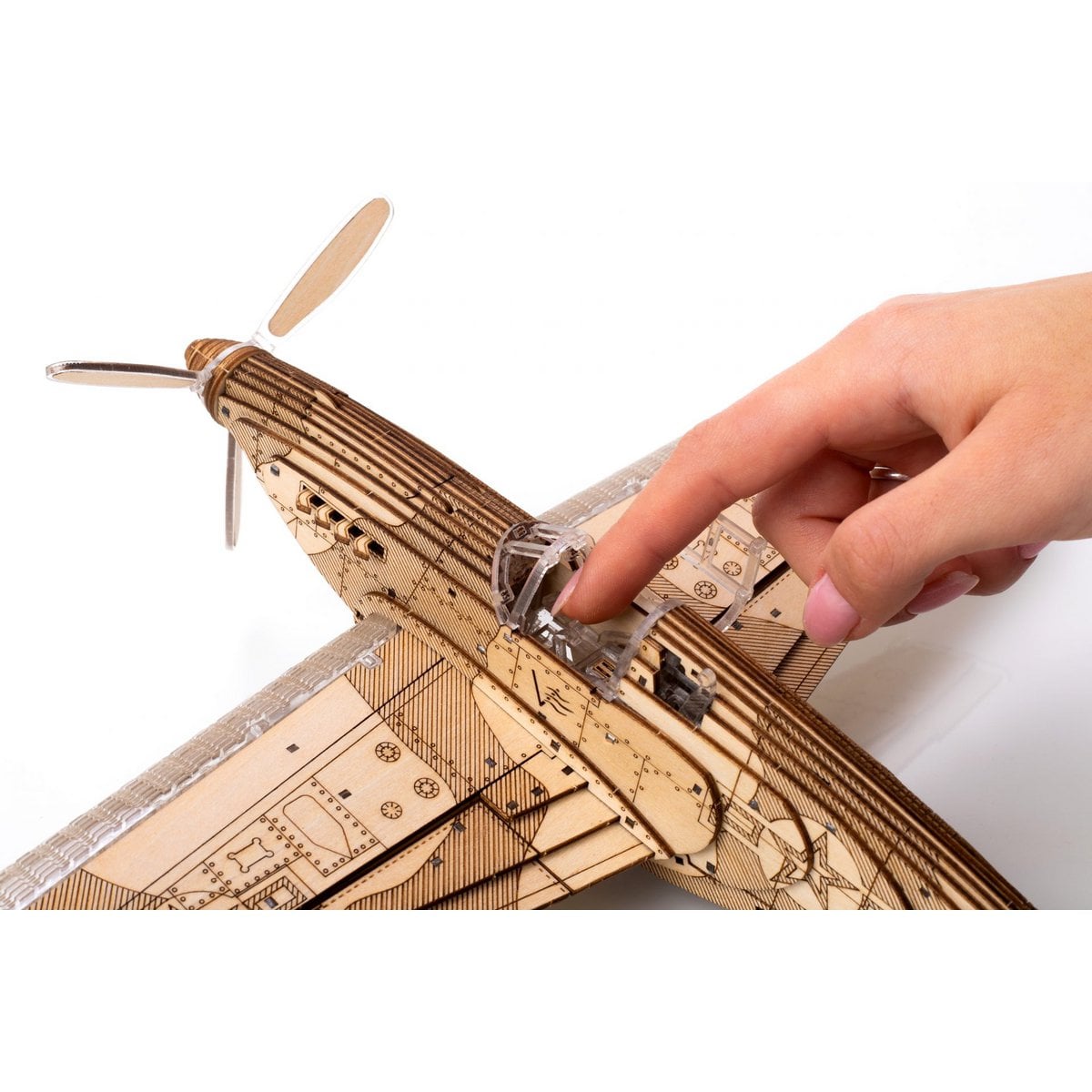 3D mechanisch modelbouw vliegtuig Speedfighter 35 × 13,5 × 30 cm – 562 stukjes