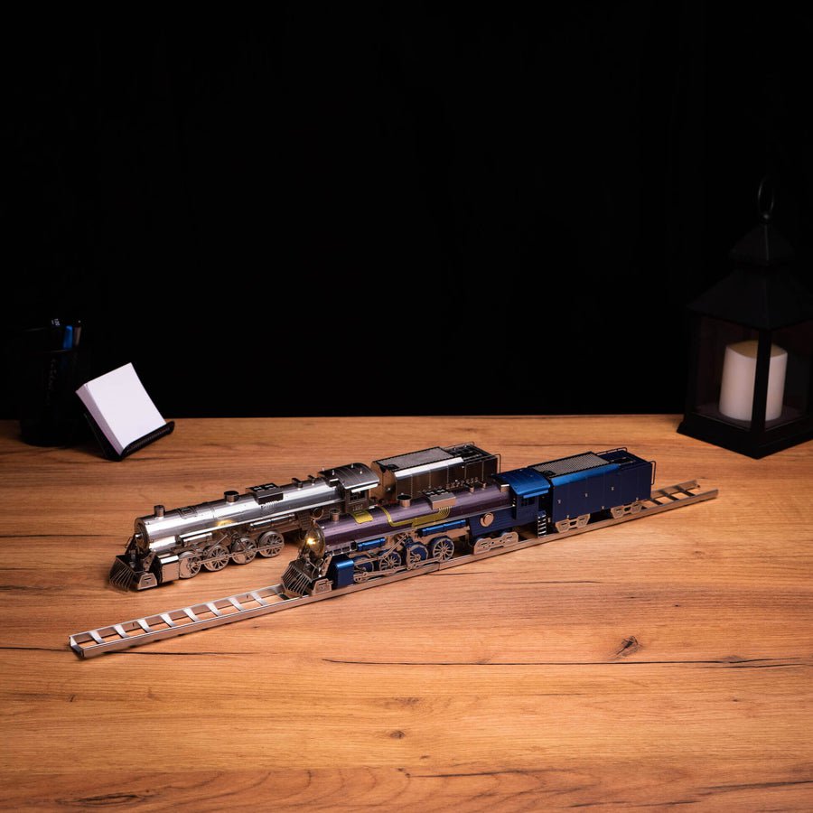 3D metalen bouwpakket stoomlocomotief Polar Steel color version 36,5 cm – 211 onderdelen