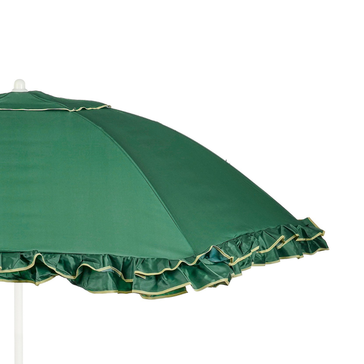 Donkergroene parasol met ruches Ø195 cm