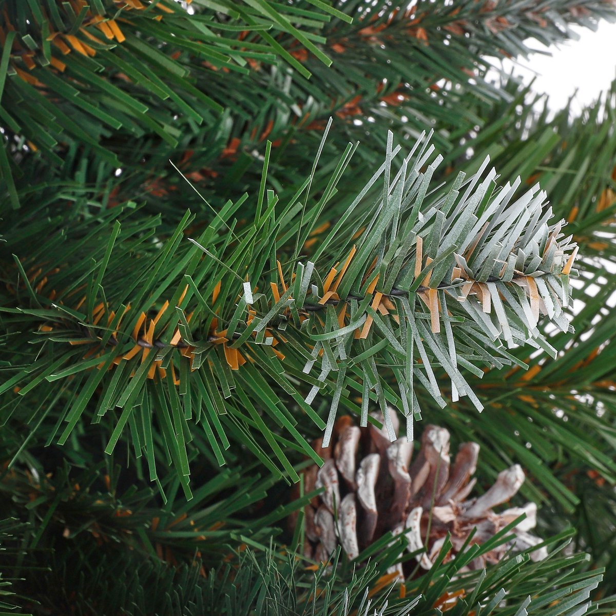 Empress Spruce besneeuwde mini kunstkerstboom met jute voet, 90 cm