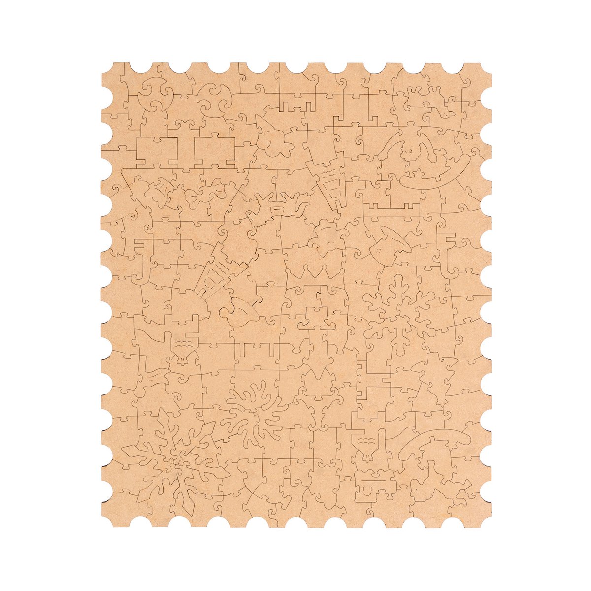Golden Autumn Carousel houten legpuzzel, 23 × 27,4 cm