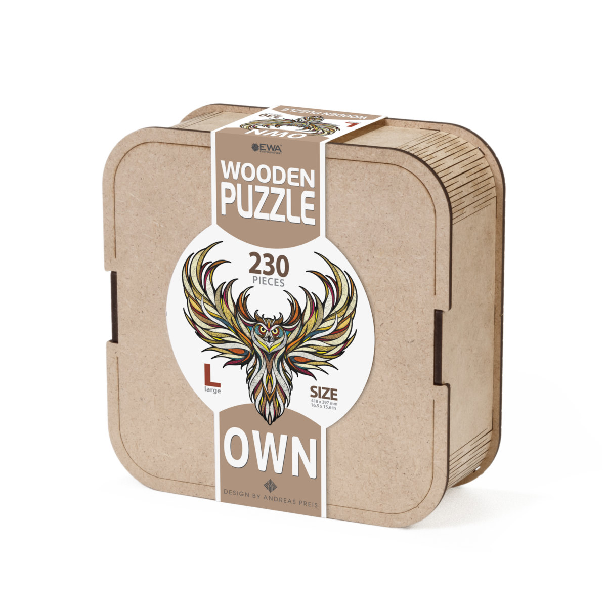Houten legpuzzel hert, 230 stukjes, 34,8 x 41,8 cm