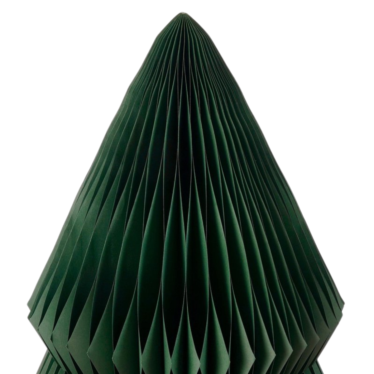 Groene papieren kerstboom, Ø 120 × 212 cm