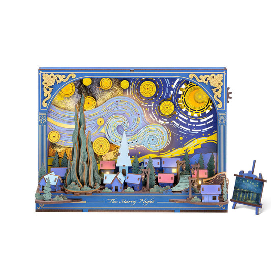 Miniatuurhuis, the Starry Night, 22,0 x 7,5 x 15,5 cm