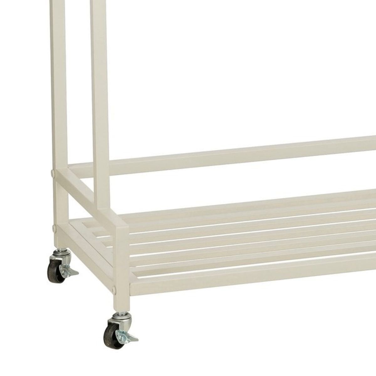 Greenrax plantenstandaard met wielen, off-white, 80 × 35 × 81 cm