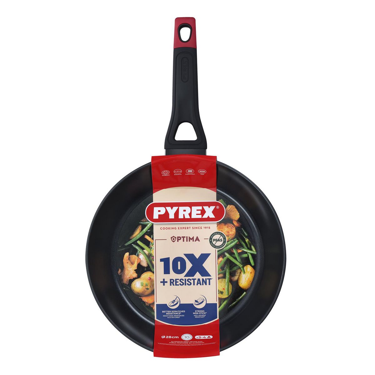 Pyrex Optima+ diepe koekenpan Ø 28 cm 4 liter