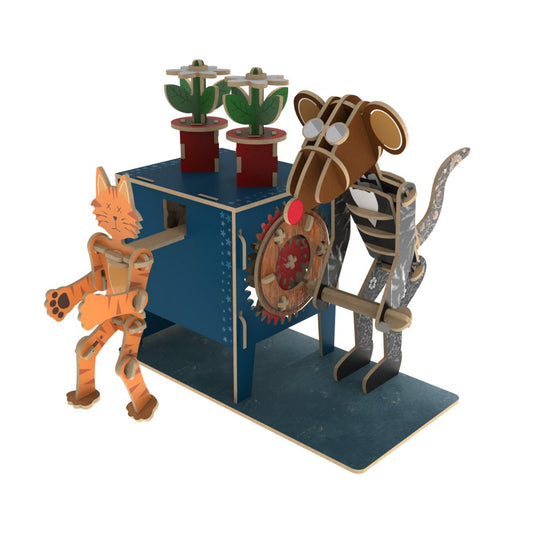 3D mechanische houten puzzel flower box 23 × 18,5 × 19,5 cm – 111 stukjes