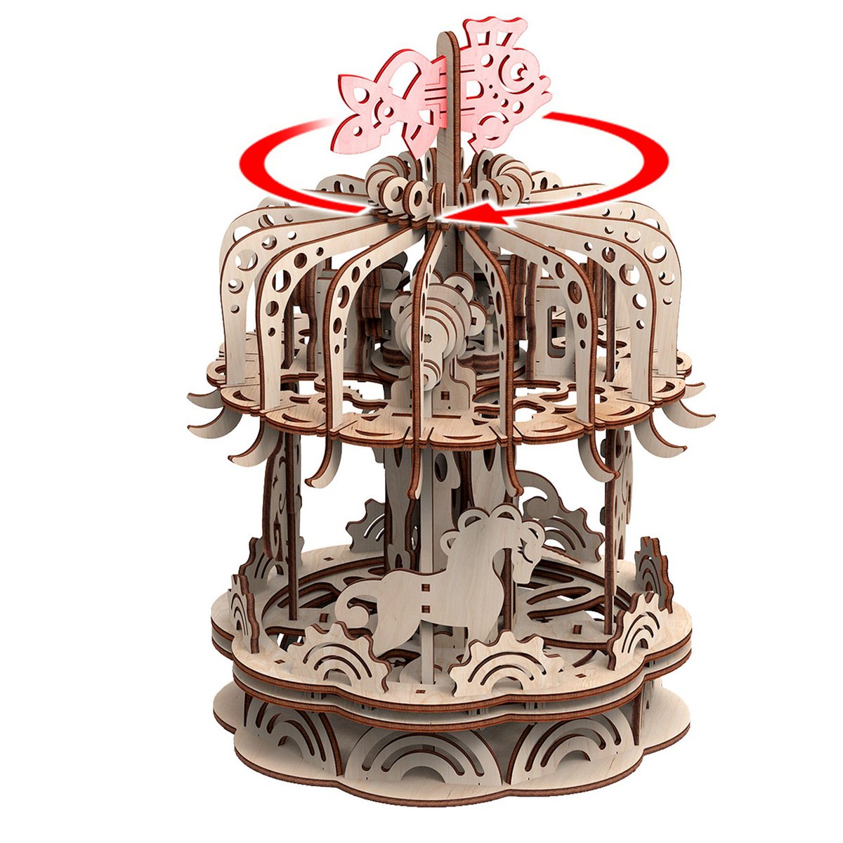 Mr. Playwood houten carrousel puzzel
