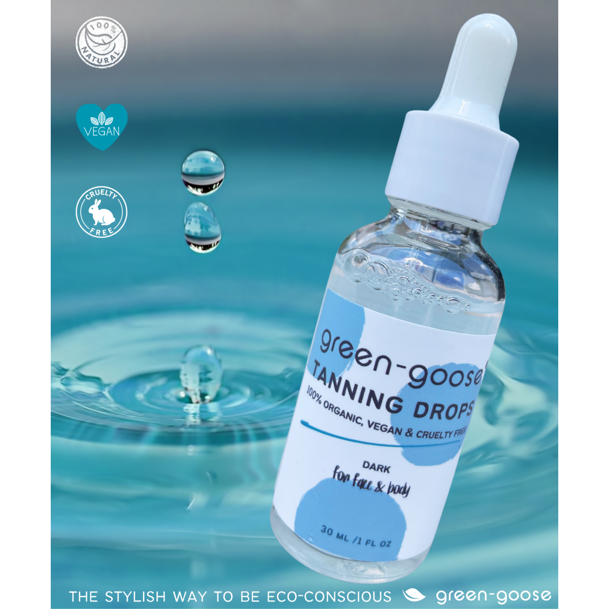 Zelfbruinende druppels voor gezicht en lichaam, 30 ml