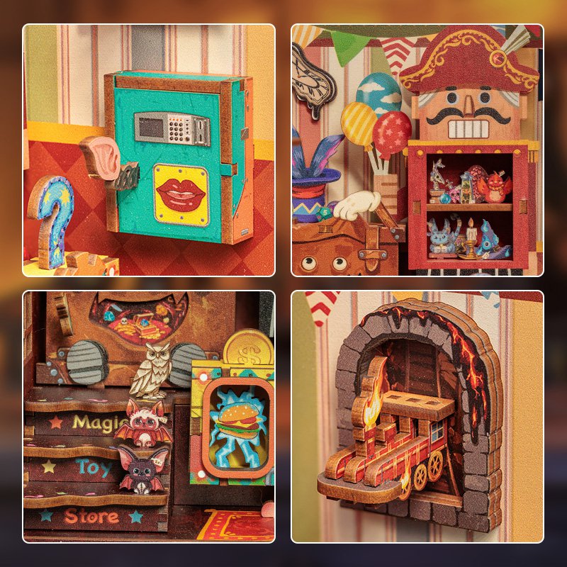 DIY book nook Amazing Toy Store, 17 cm