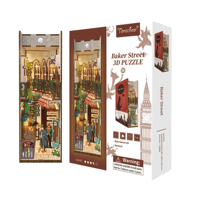 DIY book nook Baker Street bookend, 24,5 cm