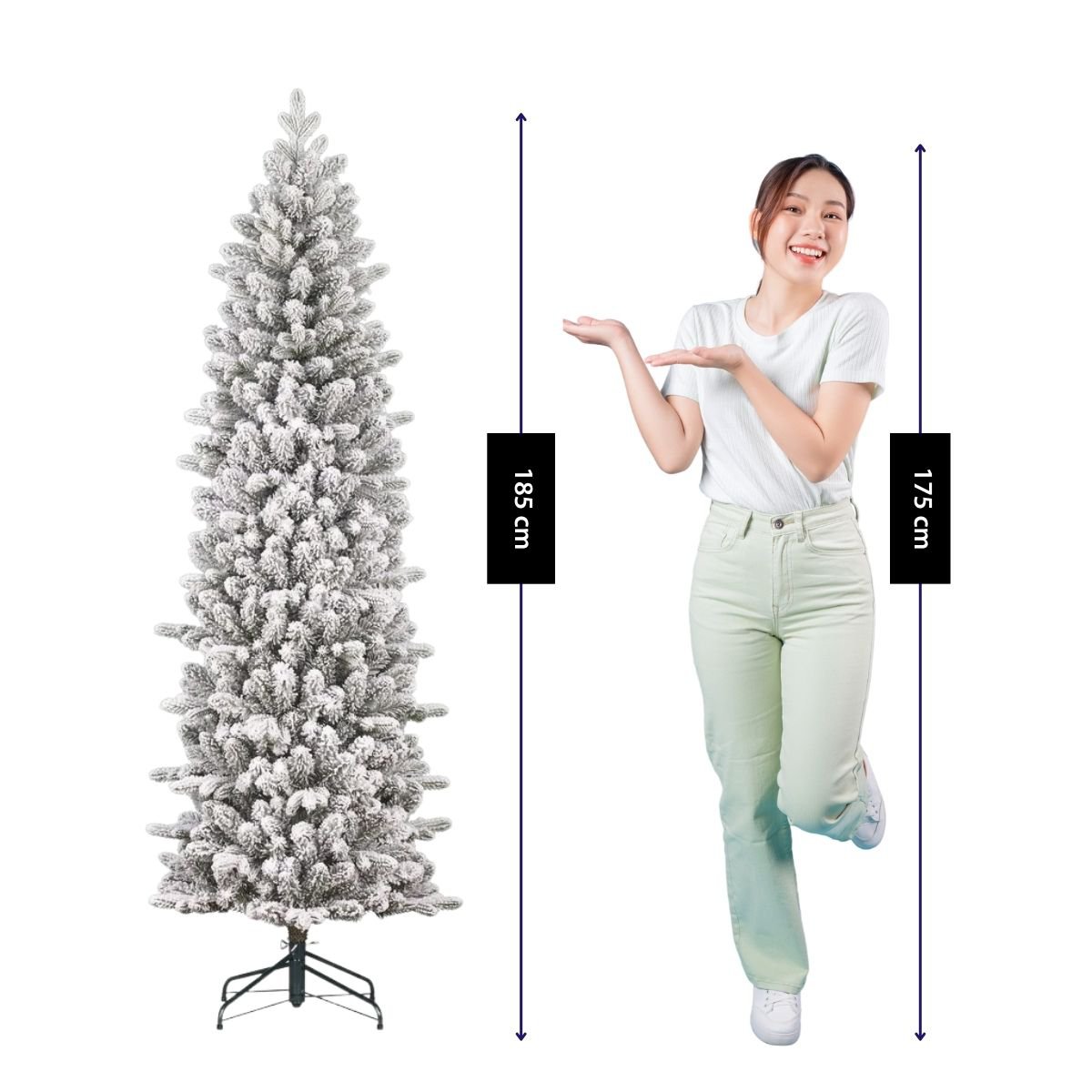 Harma besneeuwde kunstkerstboom, 185 cm, Ø 63 cm
