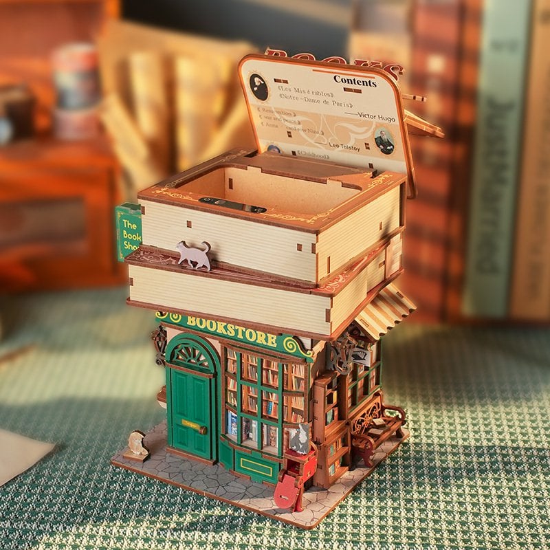 DIY houten miniatuur Time Bookstore, 25 cm