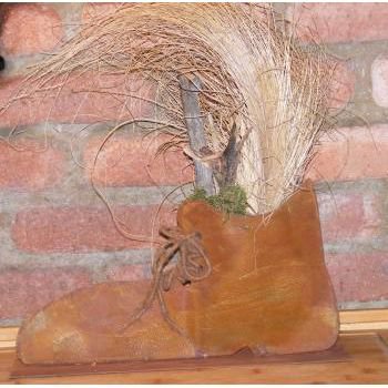 Schoen plantenbak van roestpatina, 20 × 40 cm