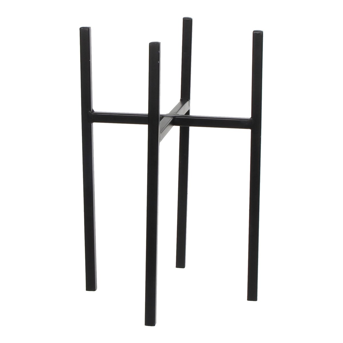Ascot plantenstandaard, zwart, 20,5 × 20,5 × 35 cm