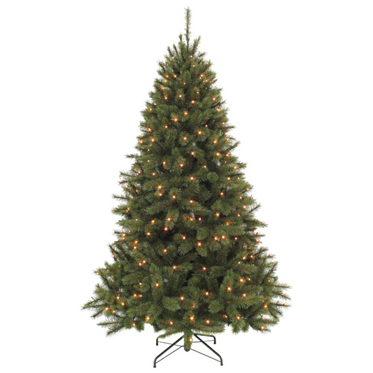 Kunstkerstboom Bristlecone met LED-verlichting, donkergroen, 185 cm