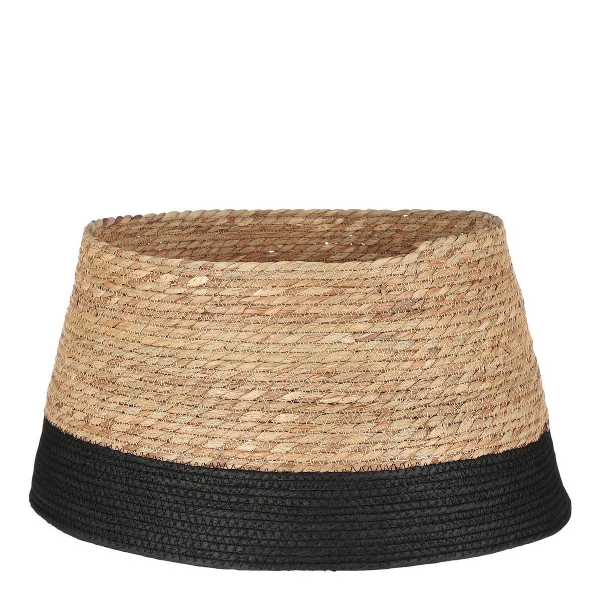 Kerstboomrok van zeegras zwart/beige, 50 × 26 cm