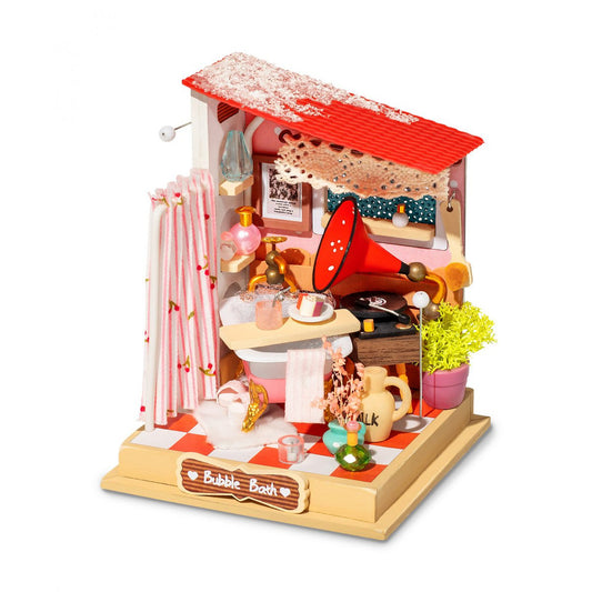 DIY miniatuur huisje badkamer, 9 cm