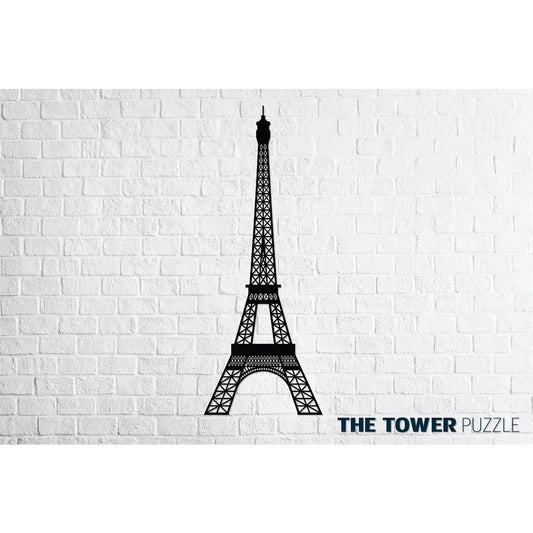 Houten wanddecoratie Eiffel Tower 50 x 130 cm