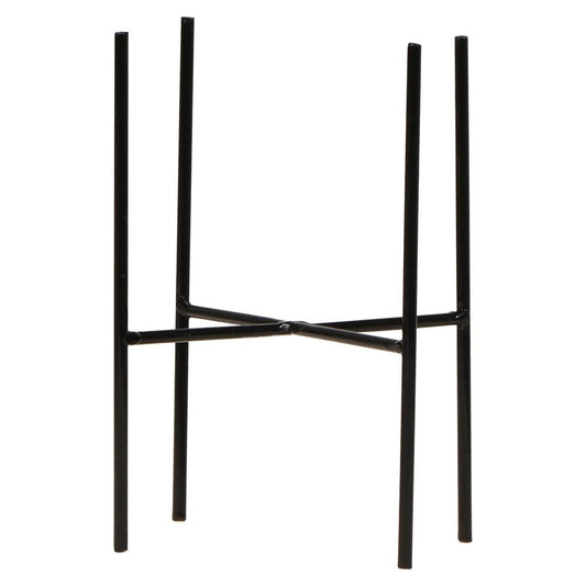Metalen plantenstandaard, zwart, Ø 14 cm, 18,5 cm hoog