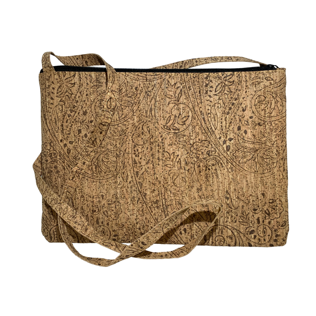 Kurk schoudertas zilver, 27 x 2 x 21 cm