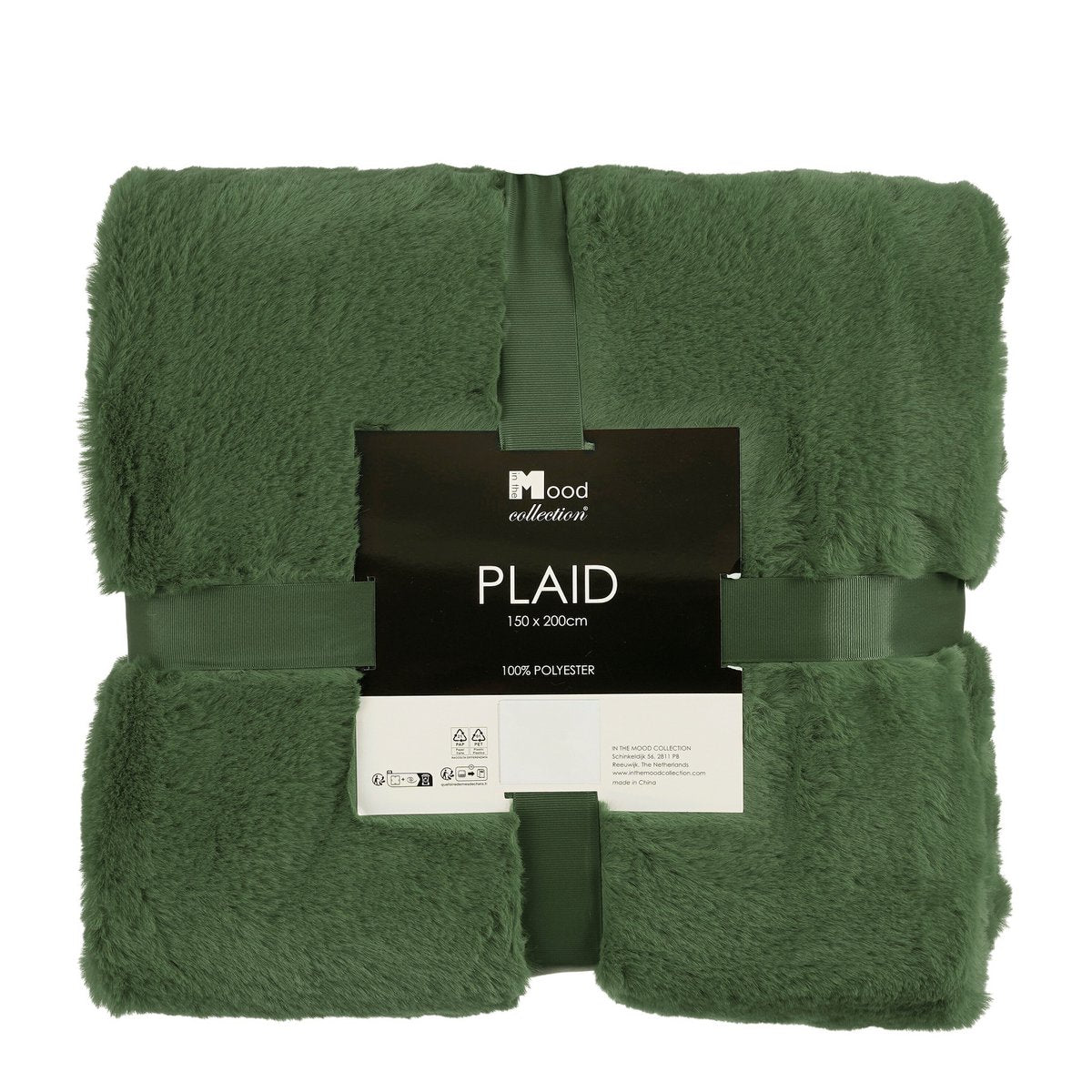 Mica Decorations Bronte Plaid – Fleece Donkergroen (150 x 200 cm)