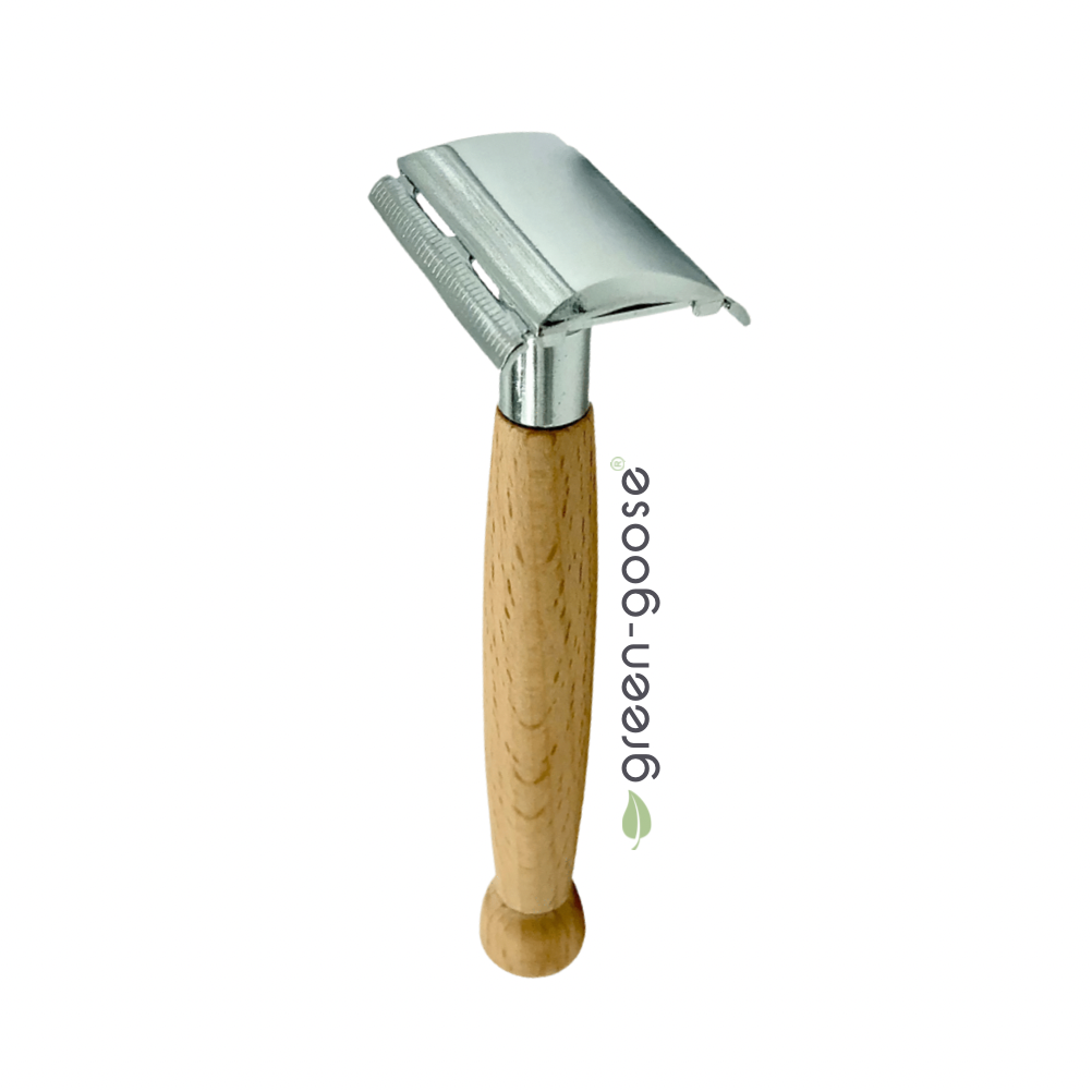 Bamboe scheerset met safety razor, scheerolie en bamboedoekje, 13-delig